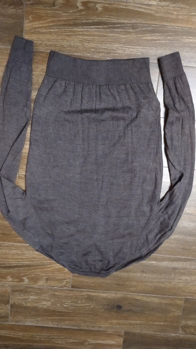 Sweterek męski S Zara MEN 100% extrafine wełna brązowy cienki
