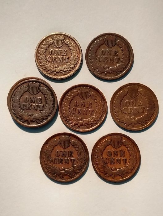 Moedas Indian Head Cent de 1882 a 1908 EUA (ver datas na descrição)