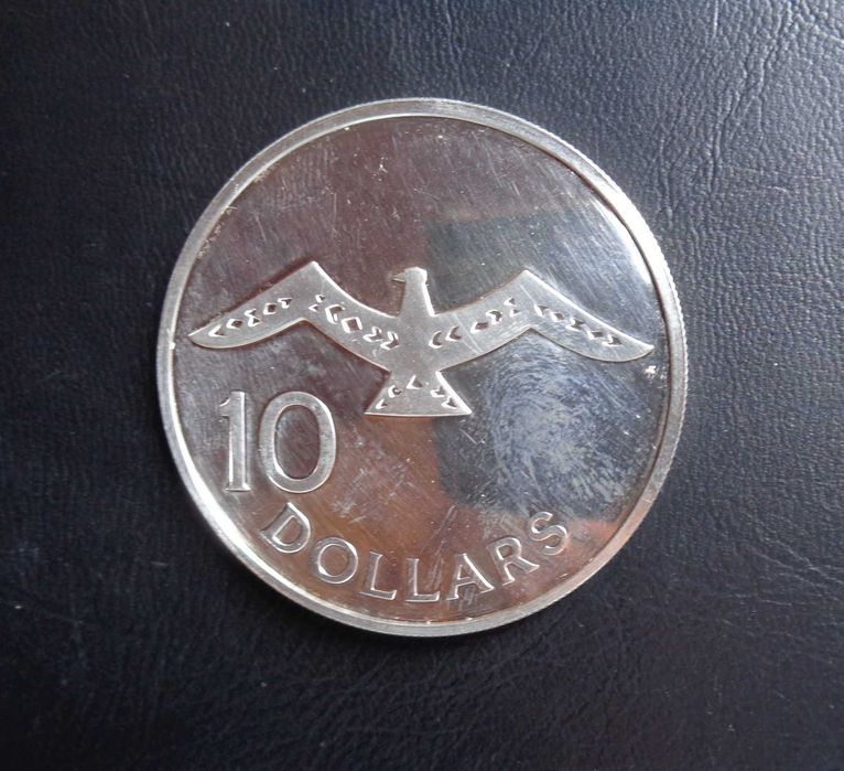 Moeda 10 Dólares Prata 925 Solomon Island 1979 (45mm, 41,6grs)