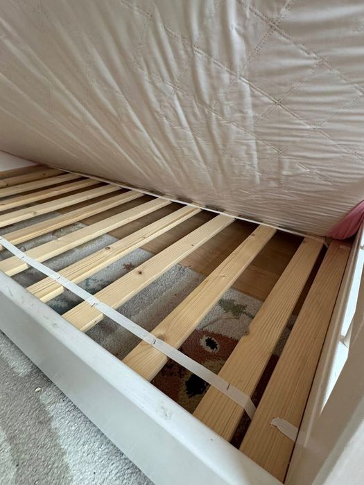 Łóżeczko domek drewniane + materac | 160×80