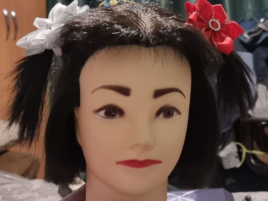 Украшения для волос "Цветы" из фоамирана и репсовой ленты резинки