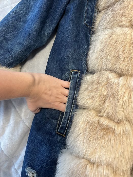Parka zimowa z naturalnym futrem