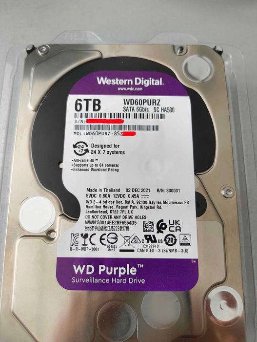 Жорсткий диск 6TB Western Digital Purple WD60PURZ