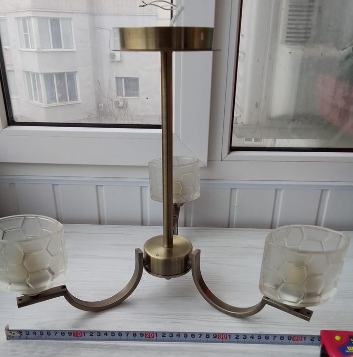 Люстра металл/скло