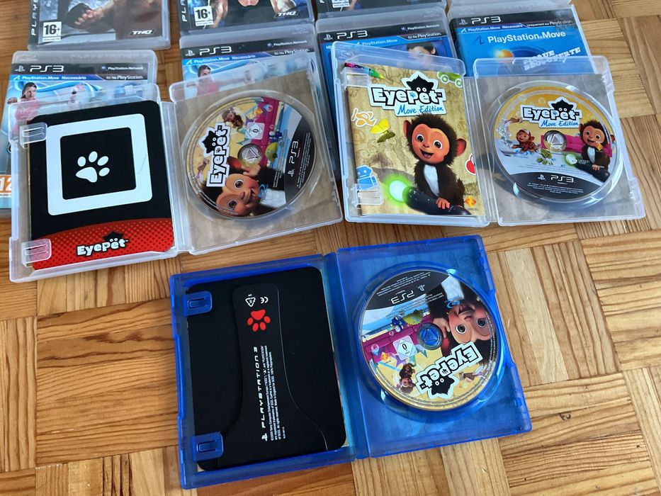 Jogos Sony PlayStation 3 (PS3) - PES/ EyePet/ Wrestling/ UFC + Caixa