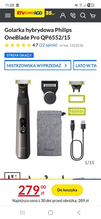 Golarka one blade