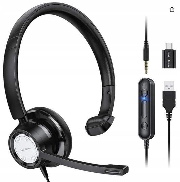 Słuchawki bezprzewodowe nauszne z mikrofonem