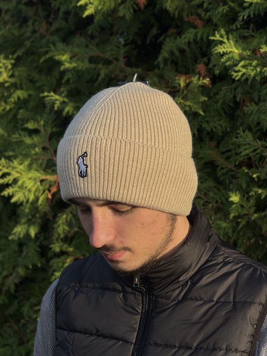 Шапка Polo Ralph Lauren черная шапка Поло Ральф Лоурен мужская зимняя