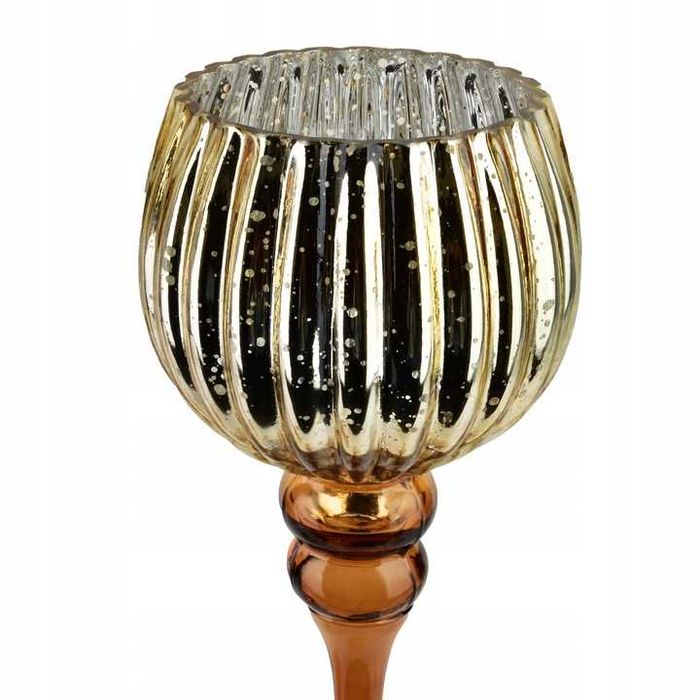 Świecznik DONNA kielich szklany 35 cm elegancki HTRL4716