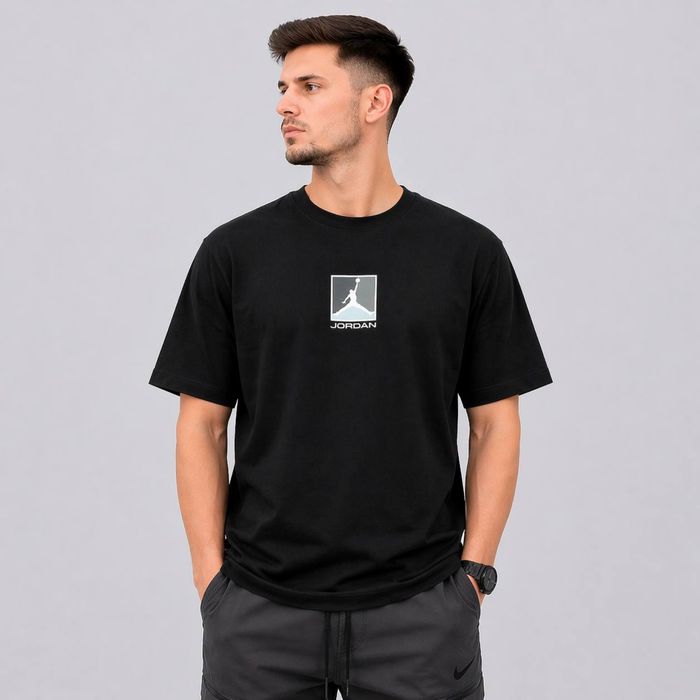 Футболка Jordan чоловіча Premium | 100% бавовна | Чорний, графіт | S-2XL