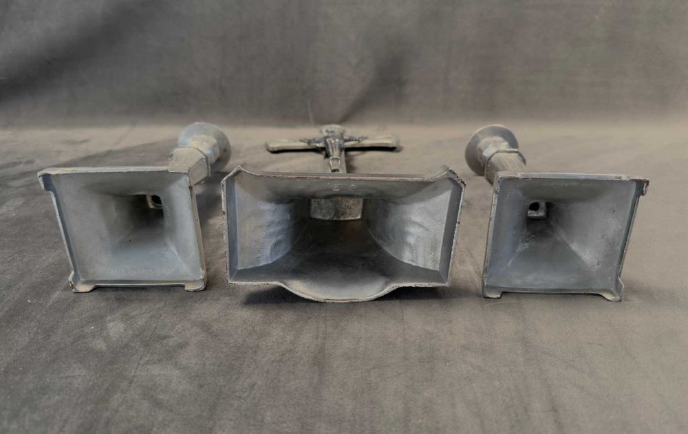 Krzyż + 2 lichtarze – komplet, styl sakralny | GLIWICE