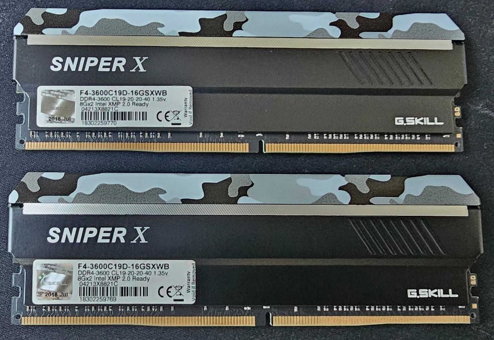 Memoria Ram G.Skill SniperX DDR4-3600 Kit 2x8GB 16GB
