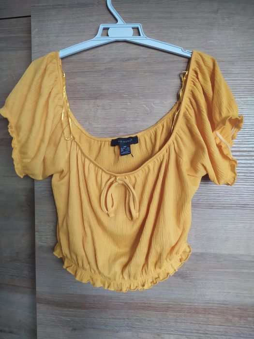 Top musztardowy r. Xs
