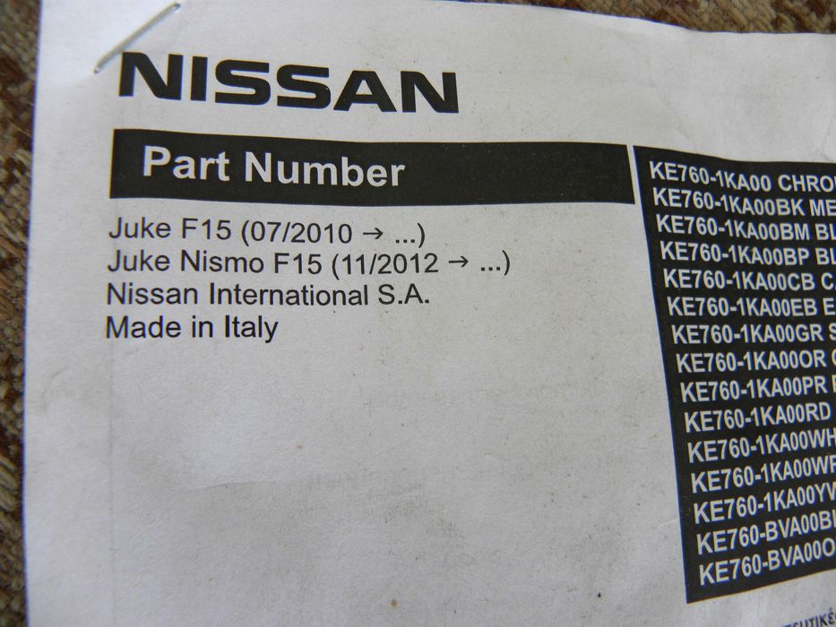 Молдинги Nissan Juke Nismo: 4 300 грн. - Другие кузовные запчасти