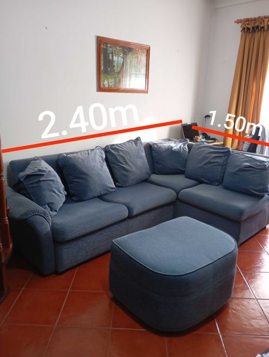 Sofá chaise longue com cama francesa