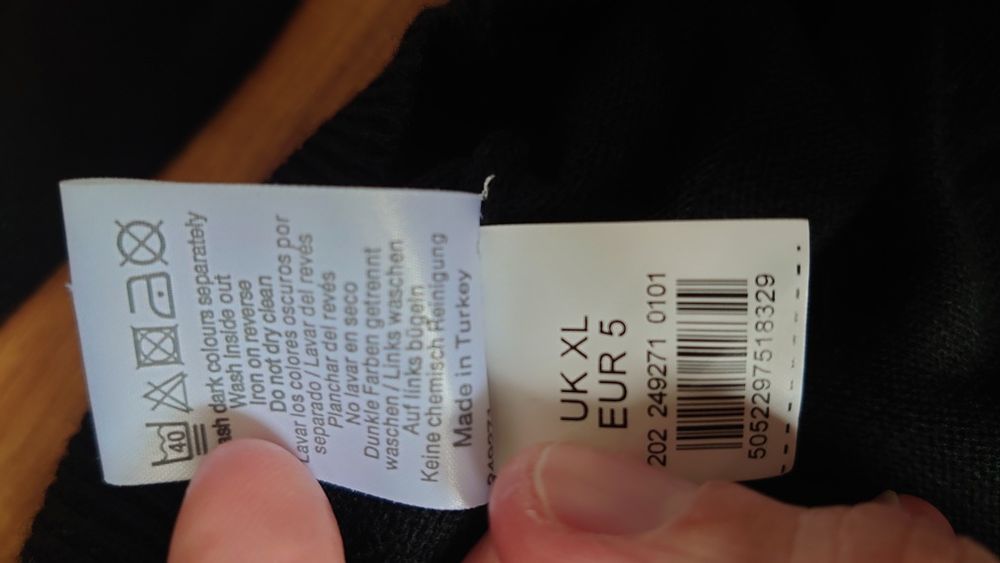 Kardigan męski XL River Island czarny cardigan sweter