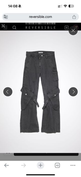 acne studios cargo canvas pants