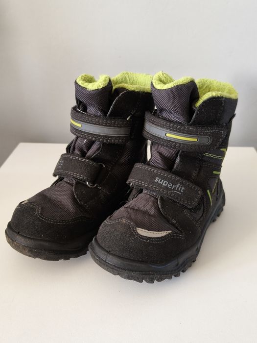 Czarno-zielone śniegowce Superfit r. 26