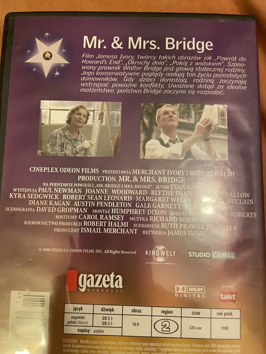 Plyta film dvd Mr. & Mrs. Bridge