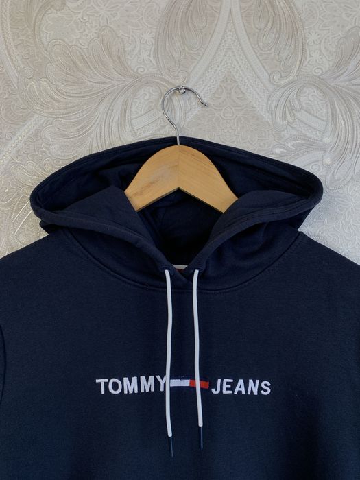 Темно синяя кофта свитер свитшот олимпийка худи tommy hilfiger jeans M