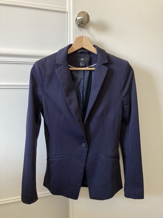 H&M granatowa marynarka S / 36 Basic