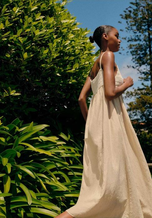 Платье zara сарафан s-M лен