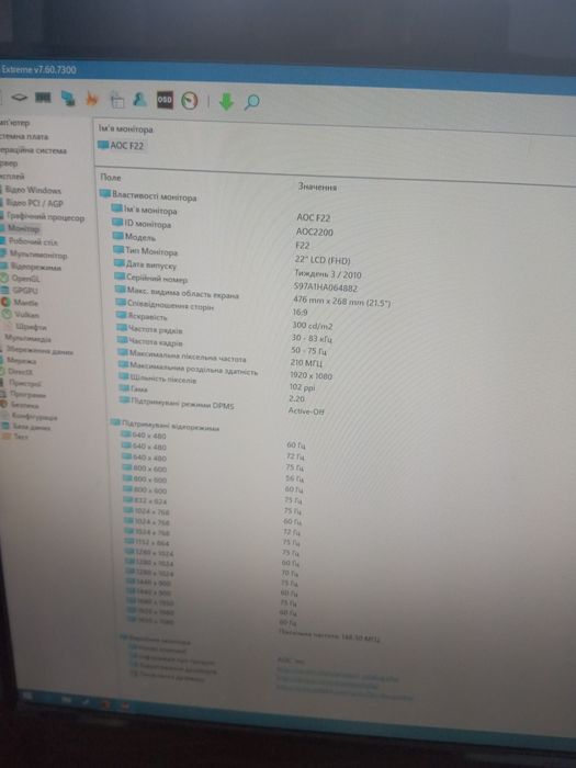 Монітор AOC F22S+