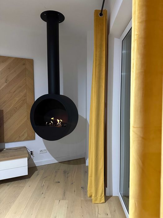 Biokominek Wiszący Czarny