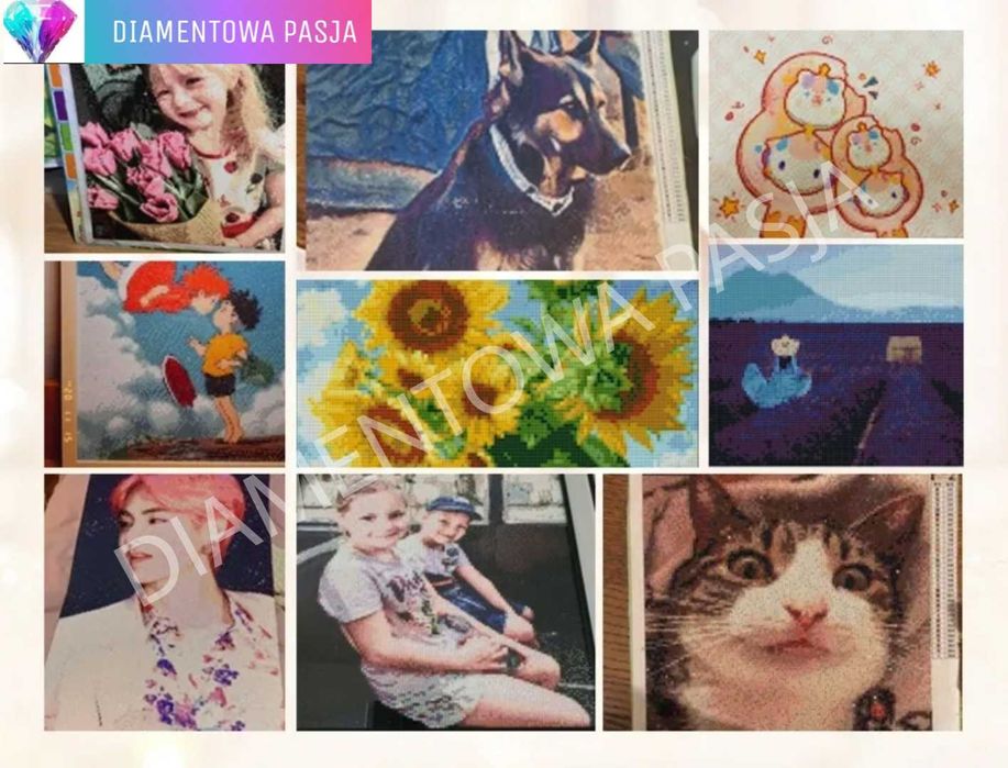 Haft diamentowy Z WŁASNEGO ZDJĘCIA diamenciki okrągłe