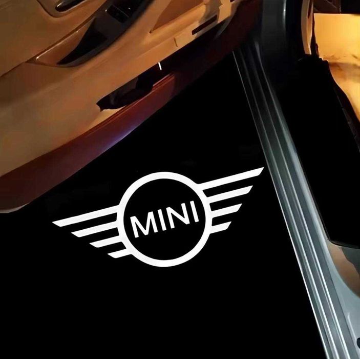 Штатная подсветка дверей мини купер, проекция дверей MINI R50,R53,R56