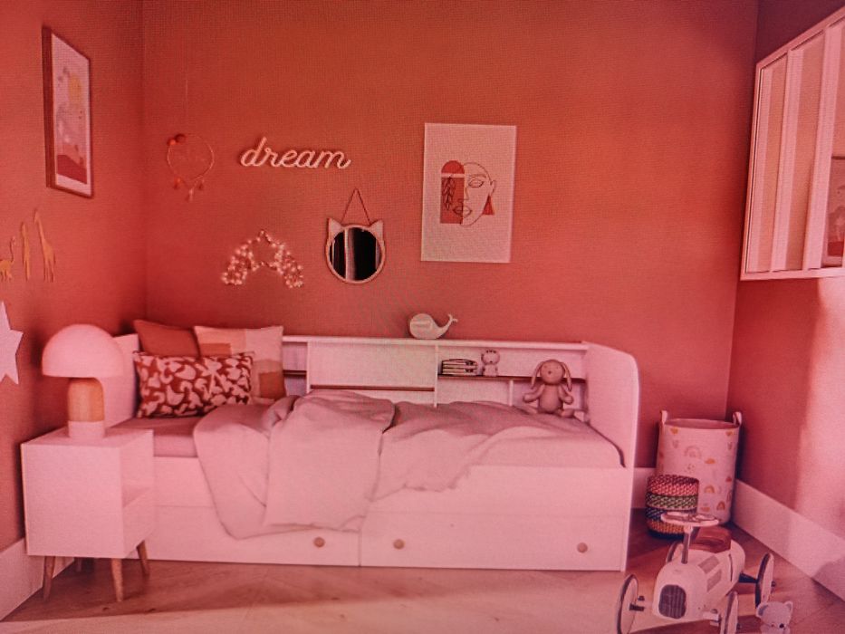 Cama Nova combinada branca 90x190