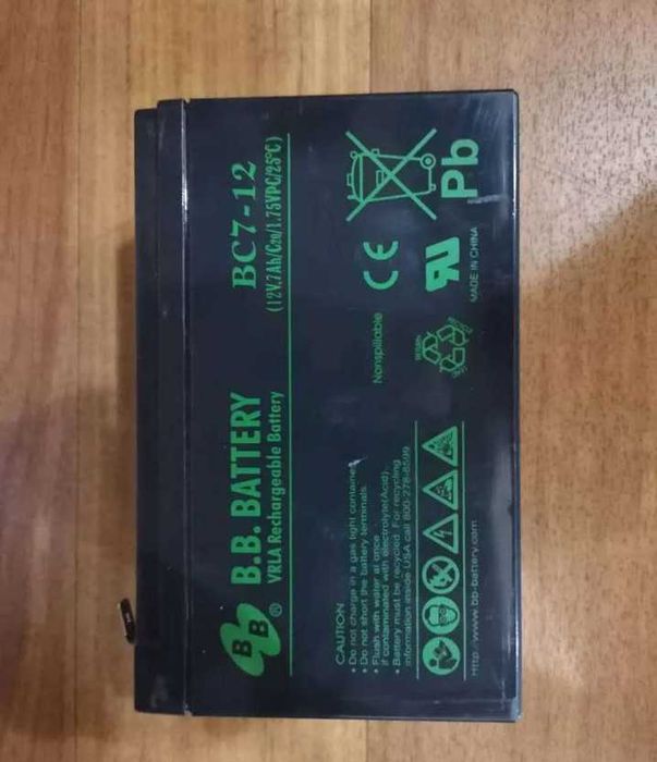 Аккумулятор гелевый 12В 7Ач. АКБ 12В 9Ач для ИБП, роутера,сигнализации