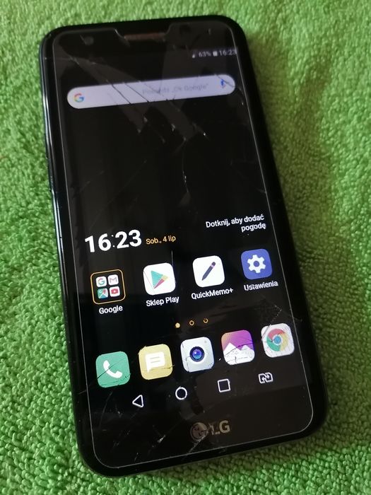 Smartfon LG K10 - (2017) - USZKODZONY - Działający - (czytaj opis)