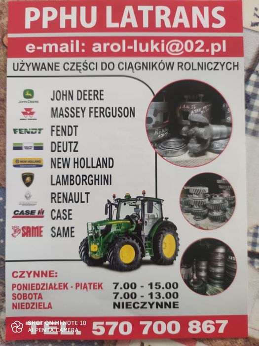 Części Ciągnik Renault 651 4x2 / 651.4 4x4 wszystkie części mech.