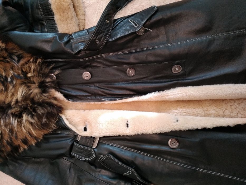 Натуральная кожанная дубленка