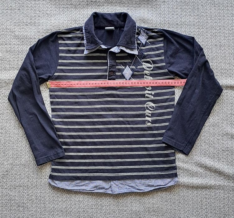 Bluzka,t-shirt chłopięcy z długim rękawem,kołnierzykiem,r.140,Coccodri