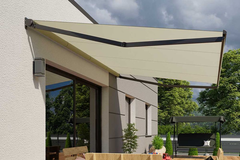 OKAZJA OUTLET – Malta bez kasety 350x310cm Brąz – Sterowanie korbą