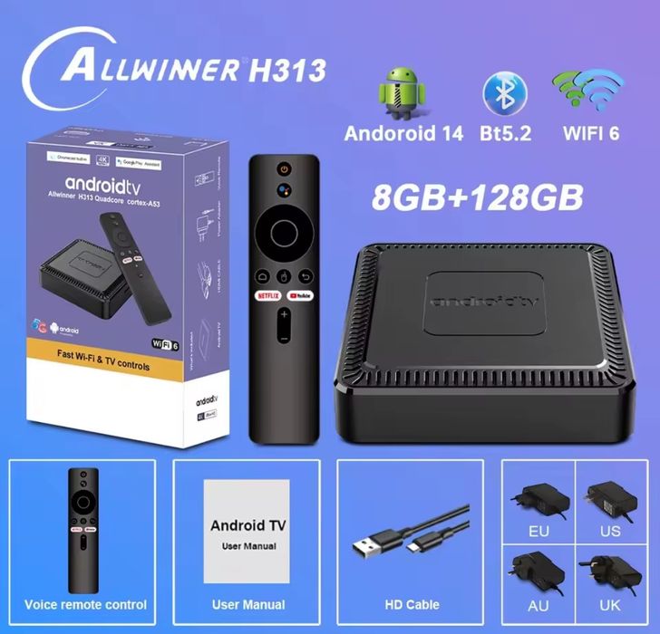 Box android 8gb RAM 128 gb rom