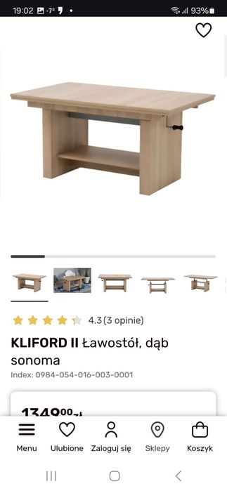 Ławostól rozkladany (Agata Meble) kolor dąb sonoma