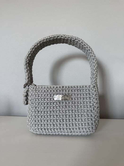 ręcznie zrobiona torebka na ramię ze sznurka / handmade bag /