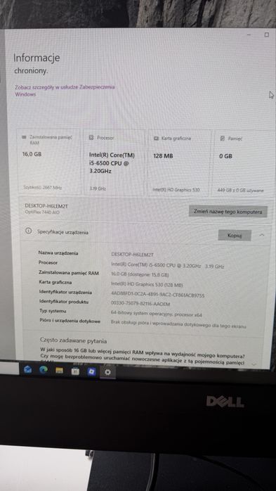 Dell Intel i5 Core 3.2Ghz dysk 1 TB