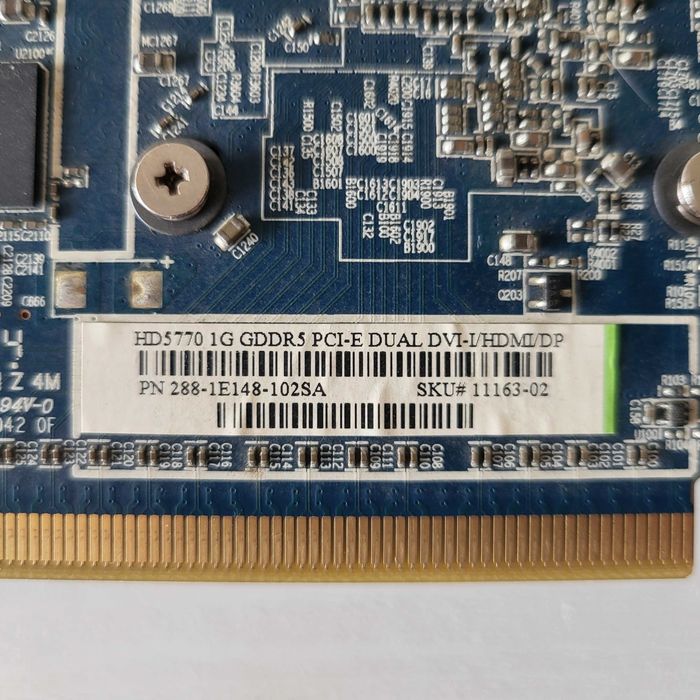 Видеокарта SAPPHIRE Radeon HD5770 1GB GDDR5; PCIE; DVI-I/HDMI/DP