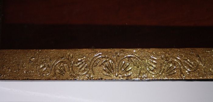 Винтажная старинная рама с зеркалом и подсвечник