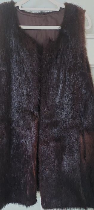 Bezrękawnik, kamizela futro naturalne.