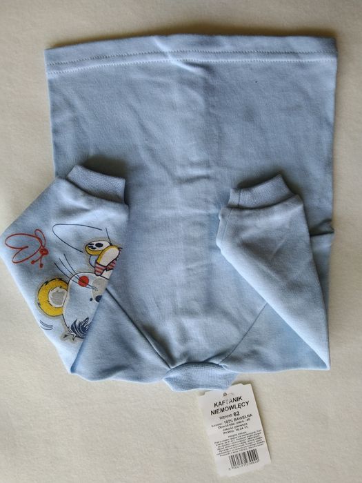 Kaftanik 62 koszulka pajacyk śpiochy body bluza śpiochy wyprawka