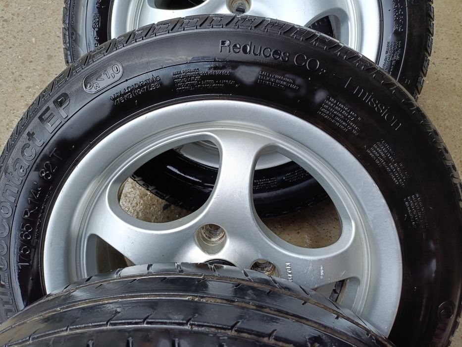 Felgi aluminiowe BORBET 14" + opony Continental EcoContact EP