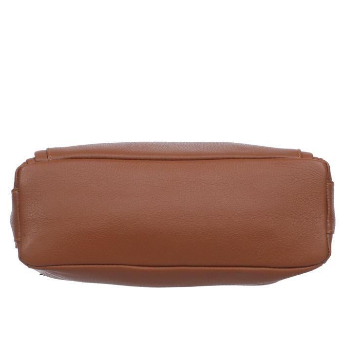 VERA PELLE torebka skórzana listonoszka z paskiem V535 turkusowa