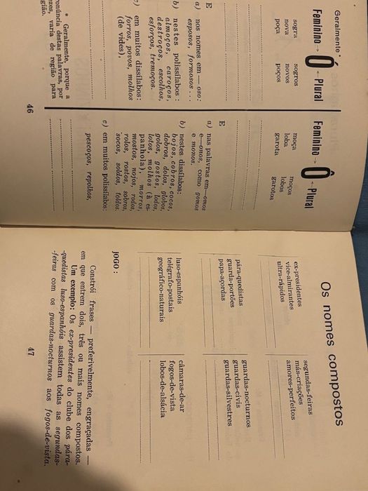 Livro antigo gramática portuguesa