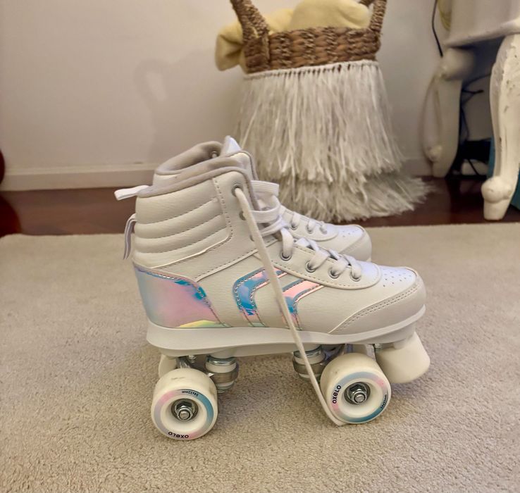Patins 4 rodas n 35/36 Decatlón como novos