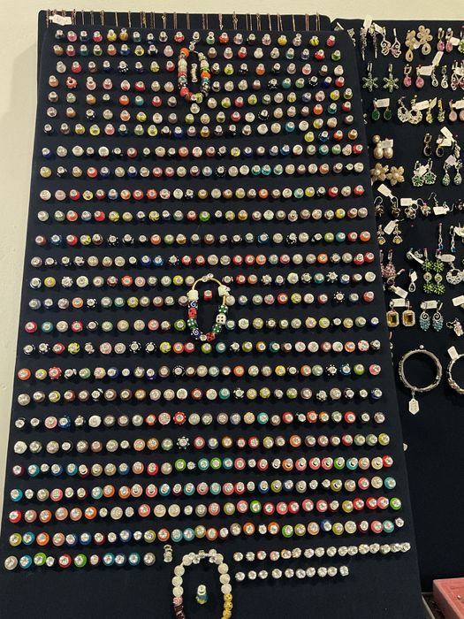 Pulseiras pedras de coleção vidro murano porcelana trabalhadas